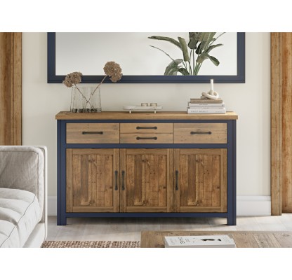 Splash of Blue - 3 Door / 4 Drawer Sideboard